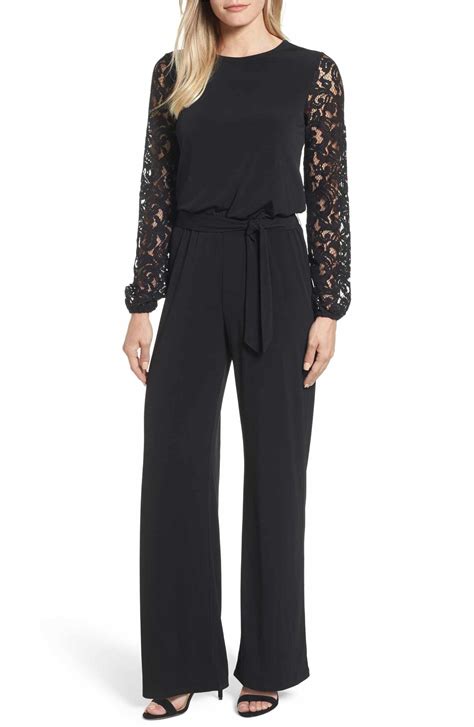 michael michael kors lace trim illusion romper|saks mike Kors jumpsuit.